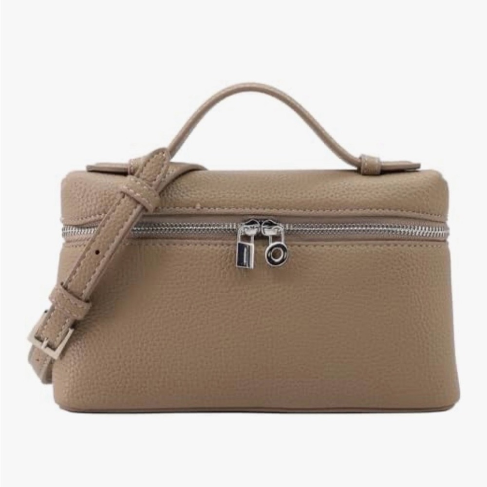 Vhitler Elegant Crossbody Faux Leather Bag Top-Handle Pouch Elephant Grey